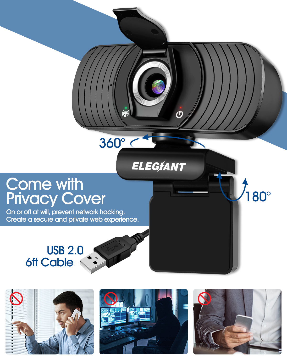 ELEGIANT-EGC-C01-1080P-HD-Webcam-mit-Privacy-Cover-eingebautem-Mikrofon-fuumlr-Videoanrufe-Konferenz-1806423-1